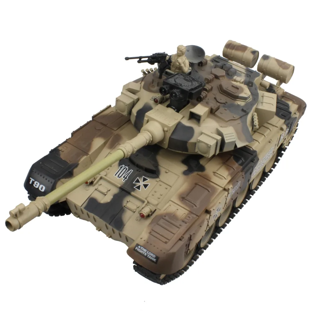 RC Tank 15 Channel 1/20 Russian T-90 Main Battle Model With Shoot Bullet Electronic Vehicle Toy | Игрушки и хобби