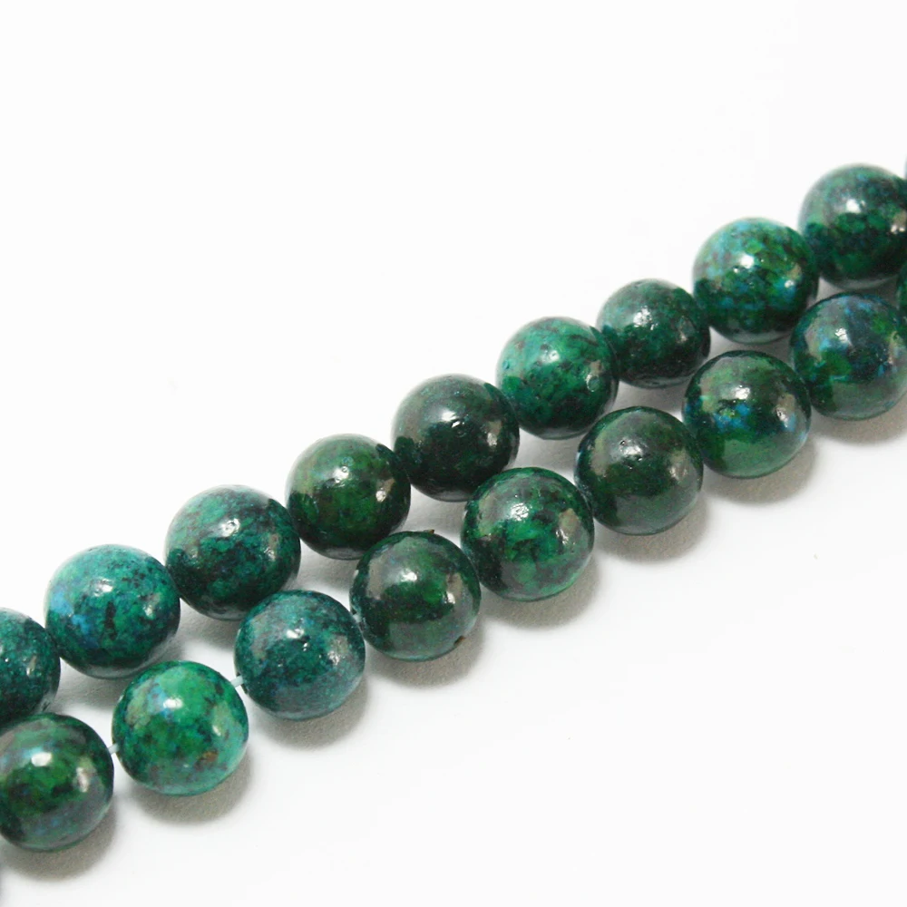 Камень Феникс темно зеленые круглые бусины разделители 4 мм 8 10 12 15 дюймов для