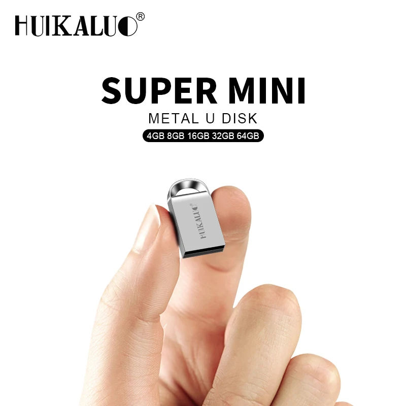 Huikaluo прочный металлический USB флэш накопитель Флешка 64 ГБ 32 миниатюрная карта
