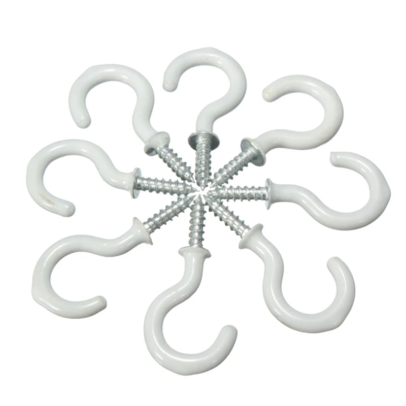 25 шт. пластиковые и железные крючки для подвешивания винтов|hook screw|cup hooksscrew hook |
