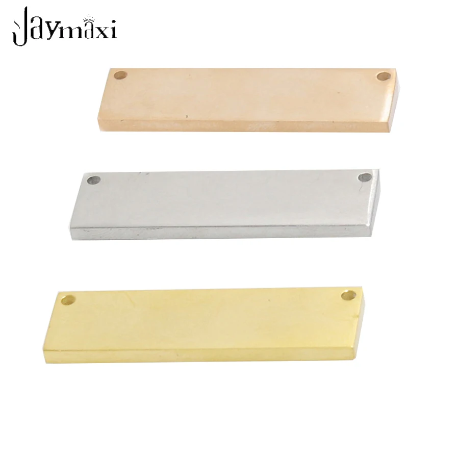 

Jaymaxi Stainless Steel Blank Bar Pendant Mirror Polish Bar DIY Jewelry Findings for Necklace 10*35mm 20piece/lot