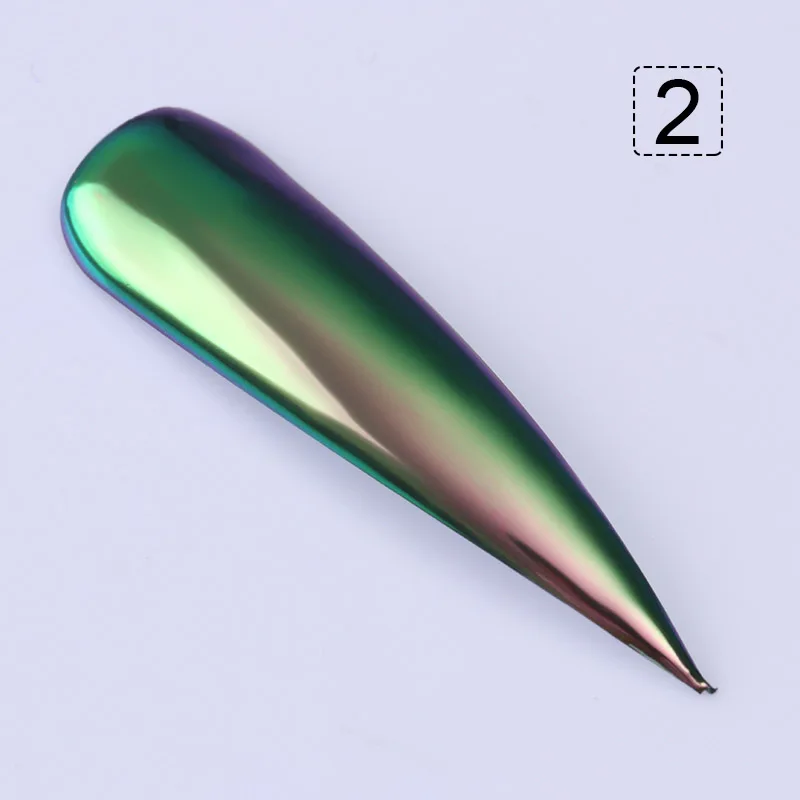 Pattern 2 1 Box Chameleon Mirror Nail Glitter Powder Neon Aurora Effect Mermaid Nail Art Dust Chrome Pigment Manicure Decoration - Цвет: Pattern 2
