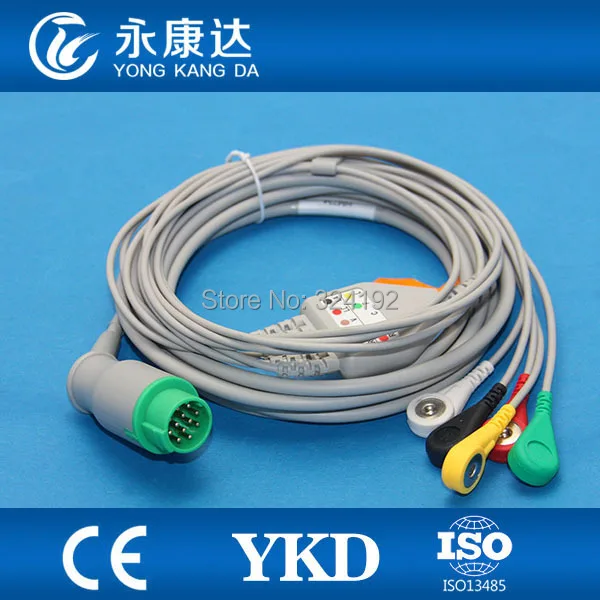 2 шт. упак. бесплатная доставка для 12pin Biolight одна пара 5 свинцовый кабель серии patient