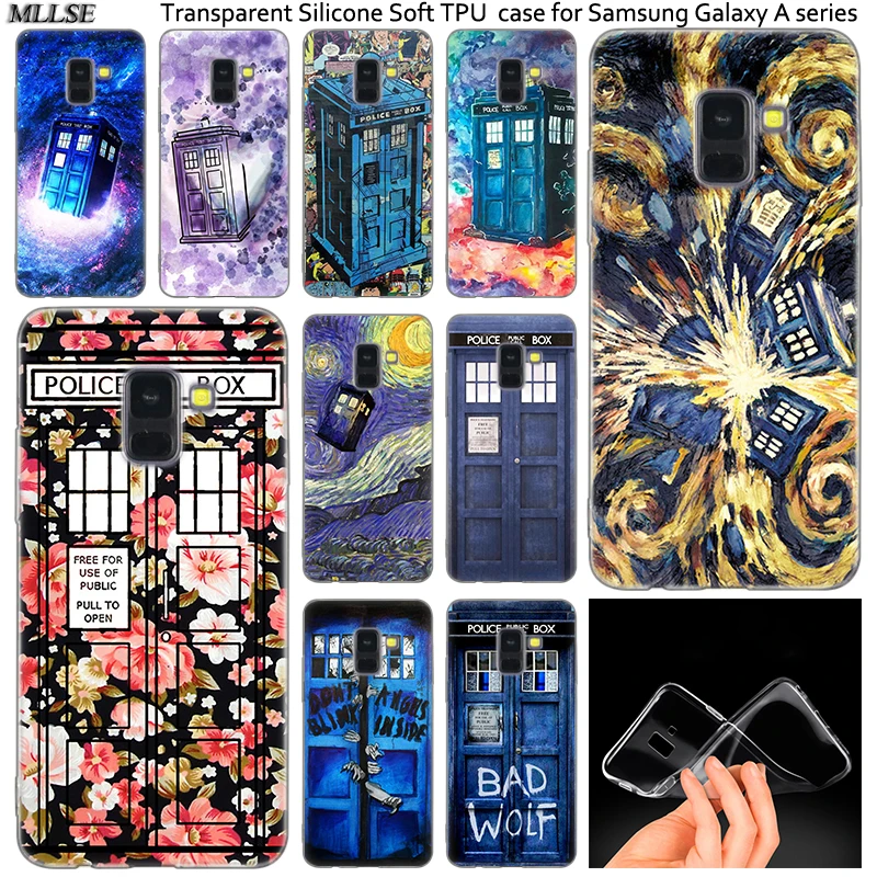Силиконовый чехол с цветочным рисунком TARDIS Tardis Doctor Who для Samsung Galaxy A50 A30 A10 A40 A6 A8 Plus