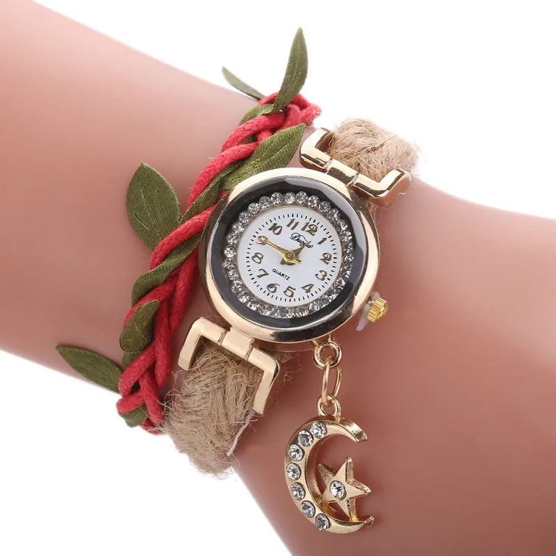 

High Quality Women Quartz Wrist Female Casual Bracelet Rhinestone pendant Wrist Watch Clock relogio feminino