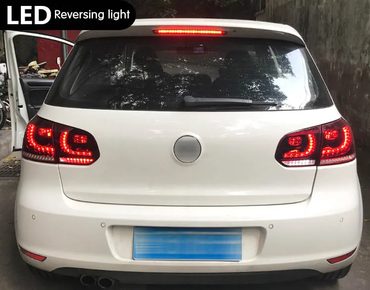 Автомобильный Стайлинг задний фонарь Аксессуары для VW Golf 6 светодиодный задний фонарь 2009-2012 Golf mk6 задний фонарь DRL+ тормоз+ Парк+ светодиодный сигнал