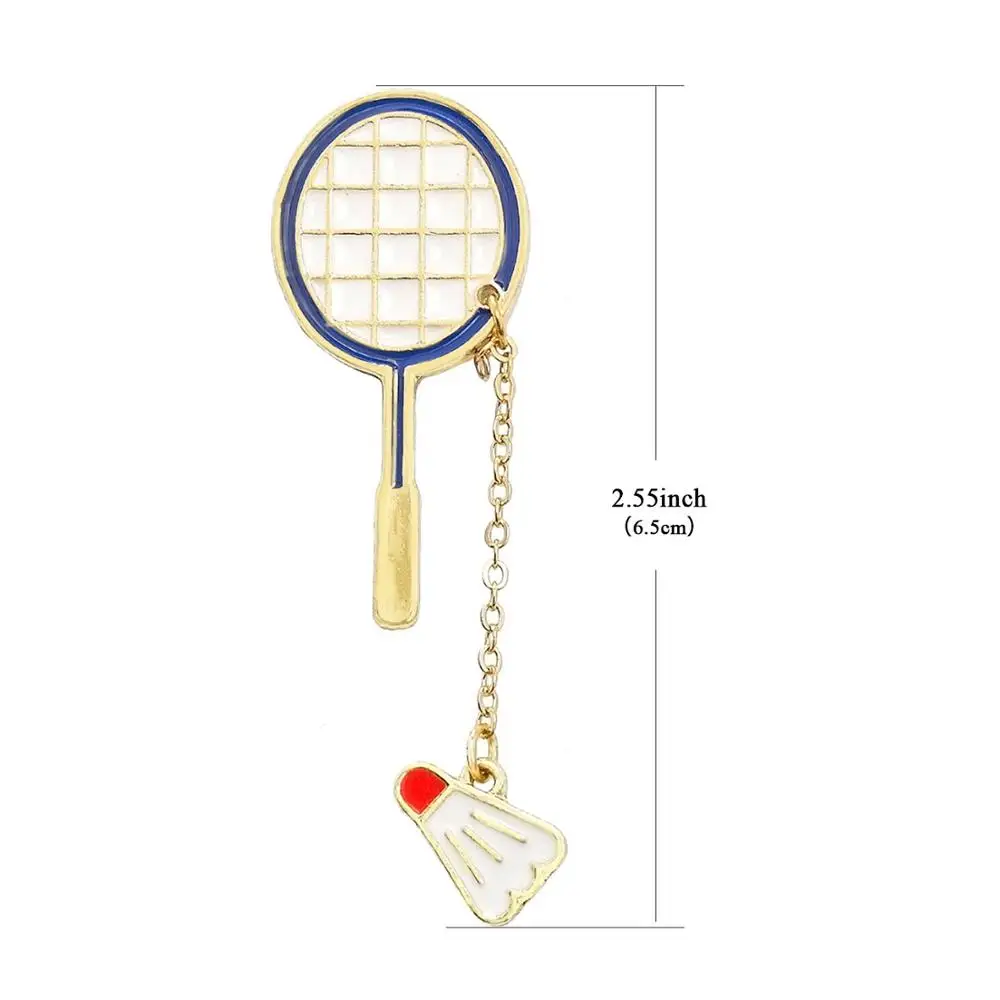 Новое поступление золото цвет красной эмалью Настольный теннис броши для Для