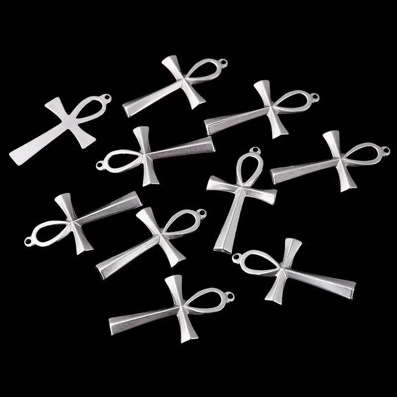 

5PCS/Lot Wholesale Vintage Stainless Steel Egypt ANKH Pendant For Diy Jewelry Making Symbol Charms