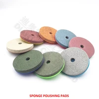 shdiatool 10pcs 100mm sponge diamond polishing pads for marble terrazzo floor sandstone jade artificial stone wet sanding discs