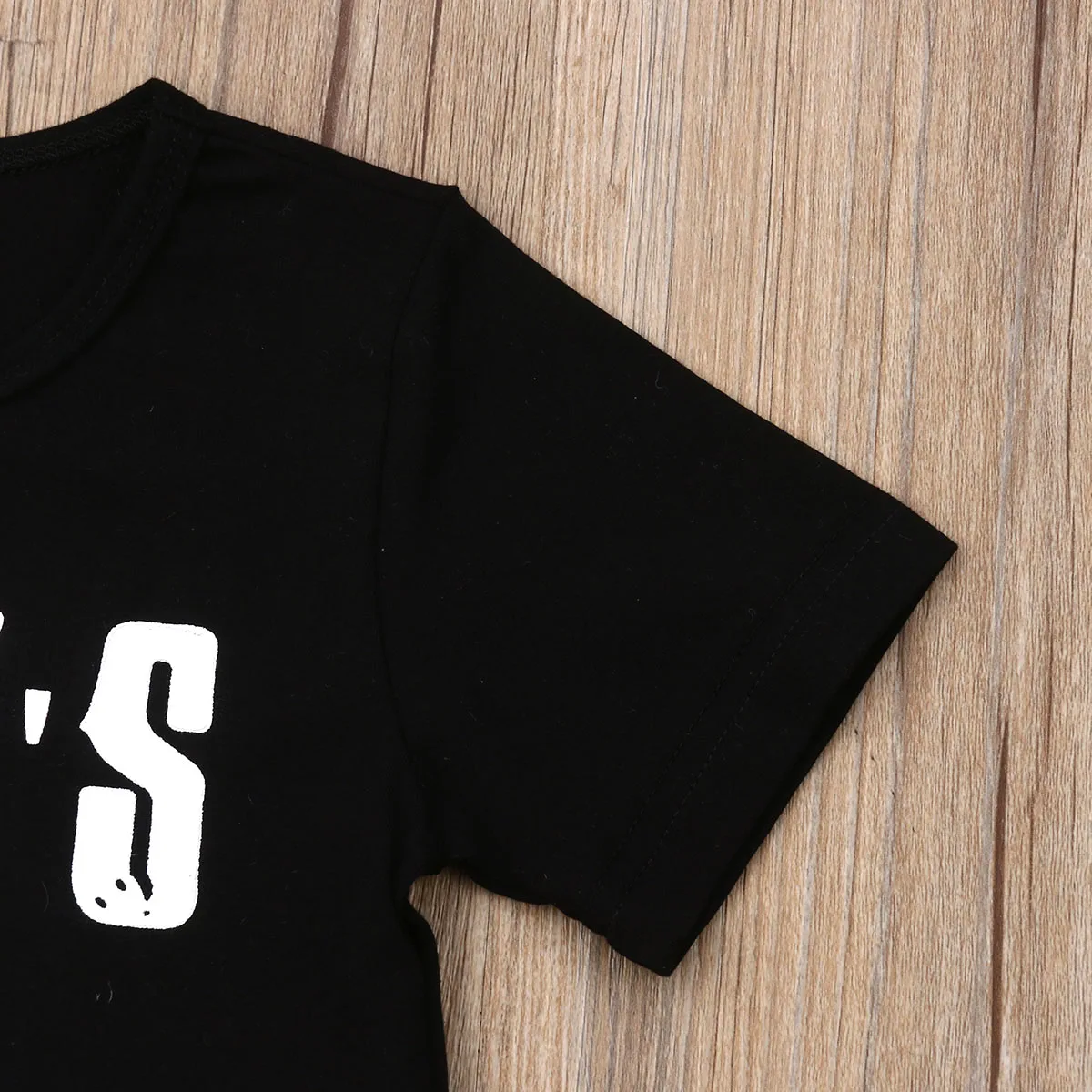 2PCS Toddler Kids Baby Boy Girl Clothes Sets 1-6Y Letter Print Black Tops Camouflage Long Pants Outfit Set | Детская одежда и