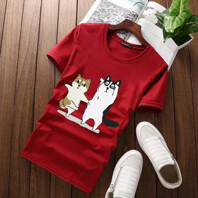 2017 Brand New Summer Arrival Men's Fashion Crazy Cat Design T shirt Cool Tops Short Sleeve Hipster Tees Casual Clothes S-5XL | Мужская