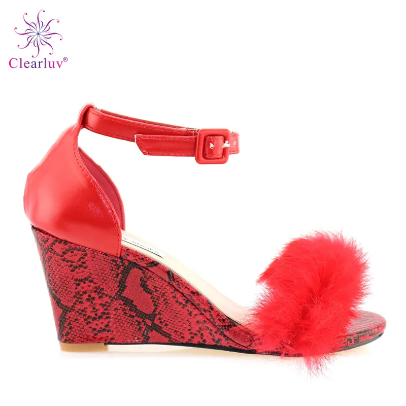 

Women Shoes Italian Light Nigerian SANDALS African Red Color Comfortable 10cm Pumps Crystal Ladies For Weeding
