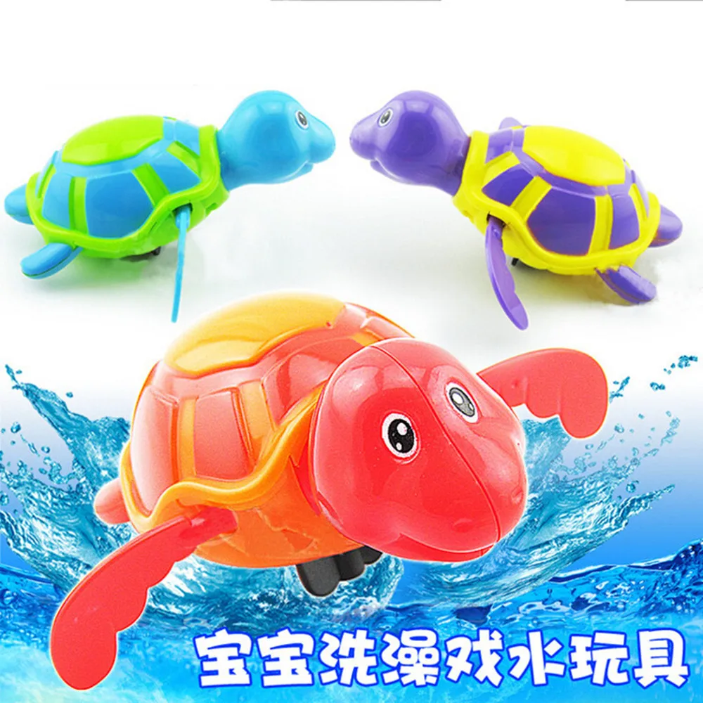 Baby Bath Toy Classic Toys Essential New Born babies Swim Turtle Wound-up Chain Clockwork Tub Small Animal Toy For Children