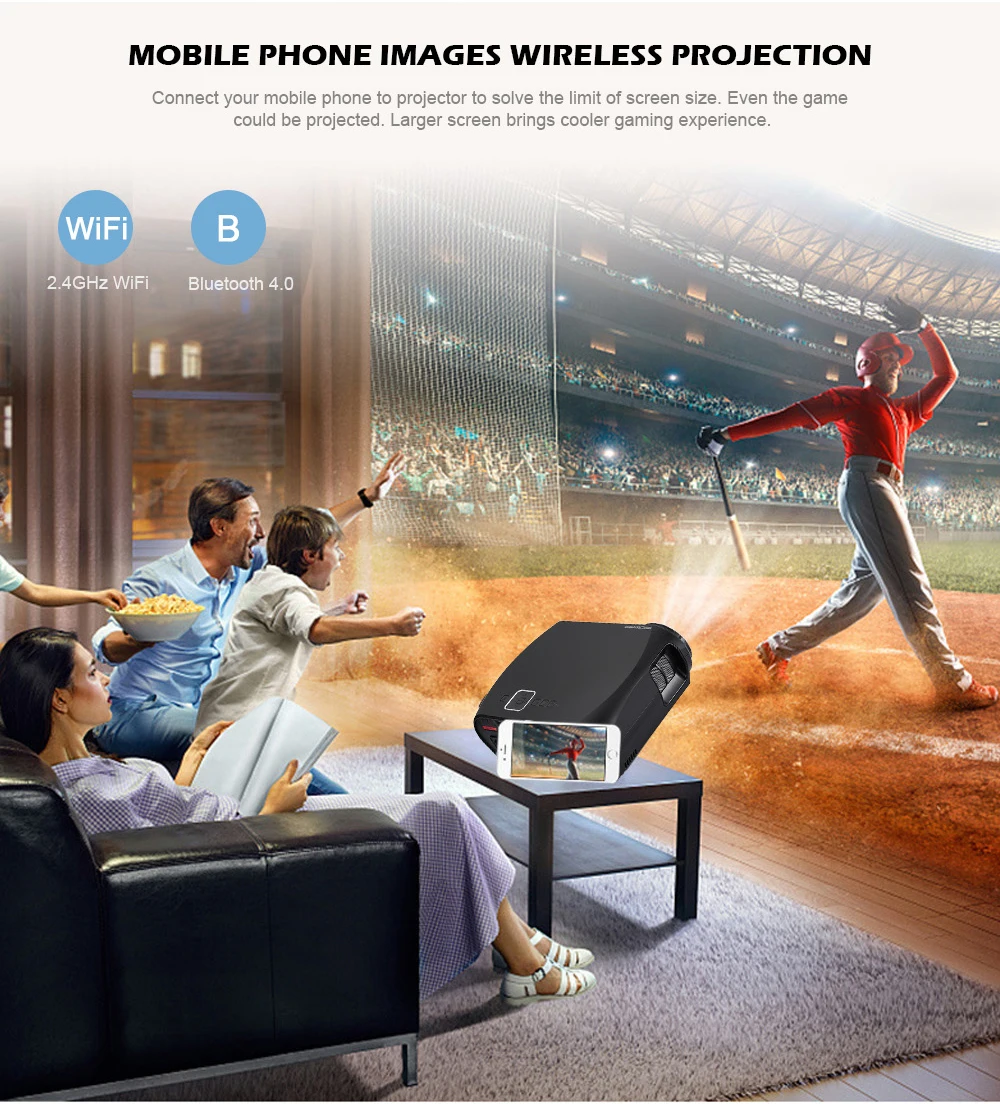VIVIBRIGHT GP100 проектор Full HD 3200 люмен 1080P WiFi светодиодный lcd Домашний кинотеатр видео проектор Встроенный динамик