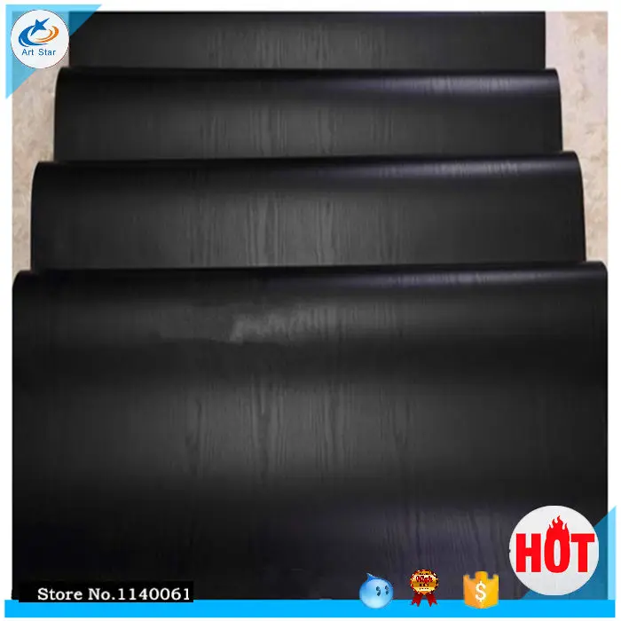 

Last Week Stock Promotion Wooden Black Color Waterproof Wallpaper Furniture Stickers