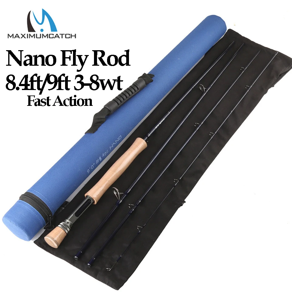 Maximumcatch Nano 3/4/5/6/7/8wt 4 шт. быстроходная Удочка 8.4 фута/9 футов IM12 рыболовная удочка из