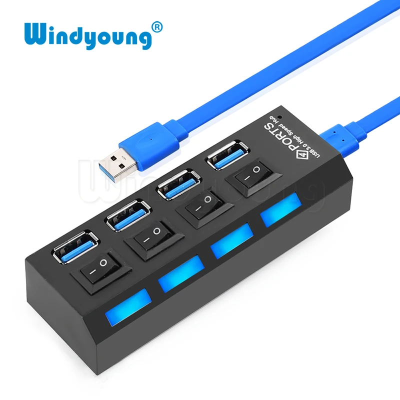Мини USB 3 0 концентратор 4 Порты 5 Гбит/с высокая Скорость док станция Портативный usb
