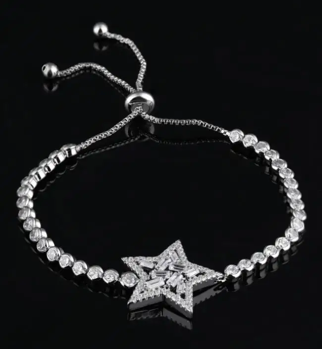 Наиболее популярные Медь Материал Pentagram горный хрусталь браслет для подруги