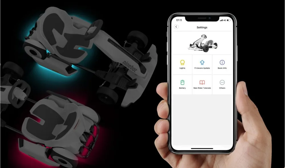 Набор Ninebot Gokart, умный самобалансирующийся электрический скутер Xiaomi Mini Ninebot by Segway Mini Pro Racing Go Kart
