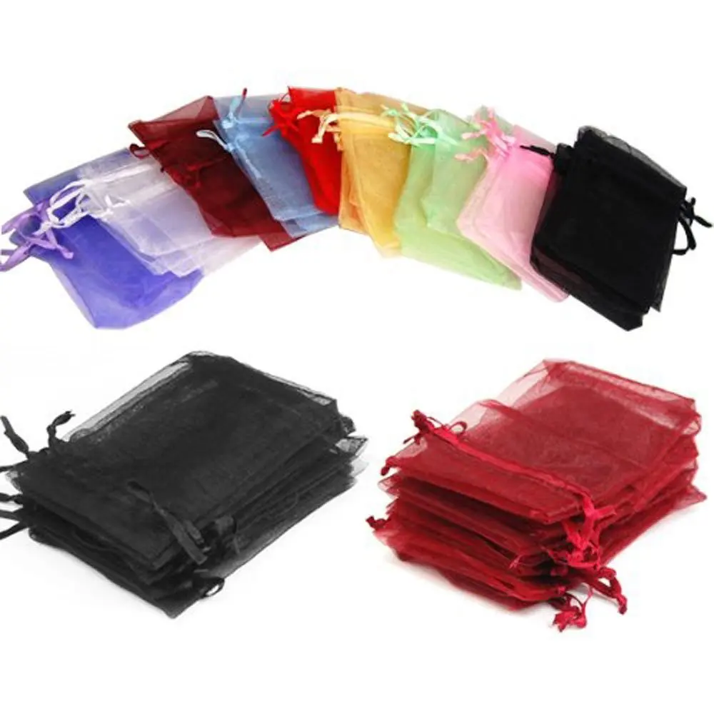 100 шт. мини мешки из органзы 7 Х9 см|jewelry bag|gift bags jewelrybag 7x9cm |