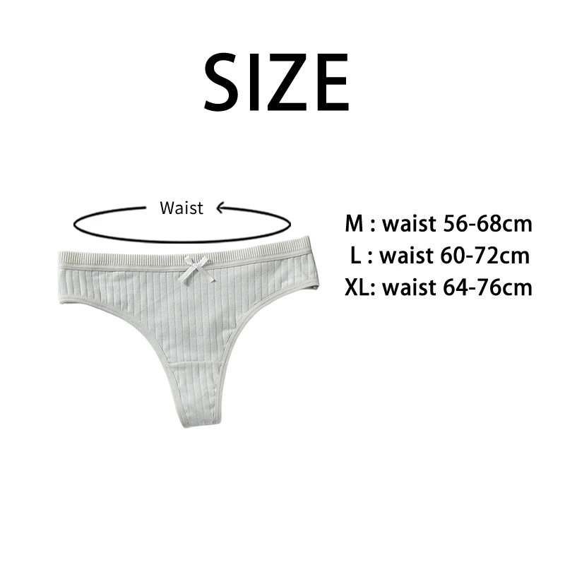 Female Panties Sexy thong Japanese Threaded cotton lining lovely Cute Sweet 2019 NEW Spring Kawaii G string Vertical stripes | Женская