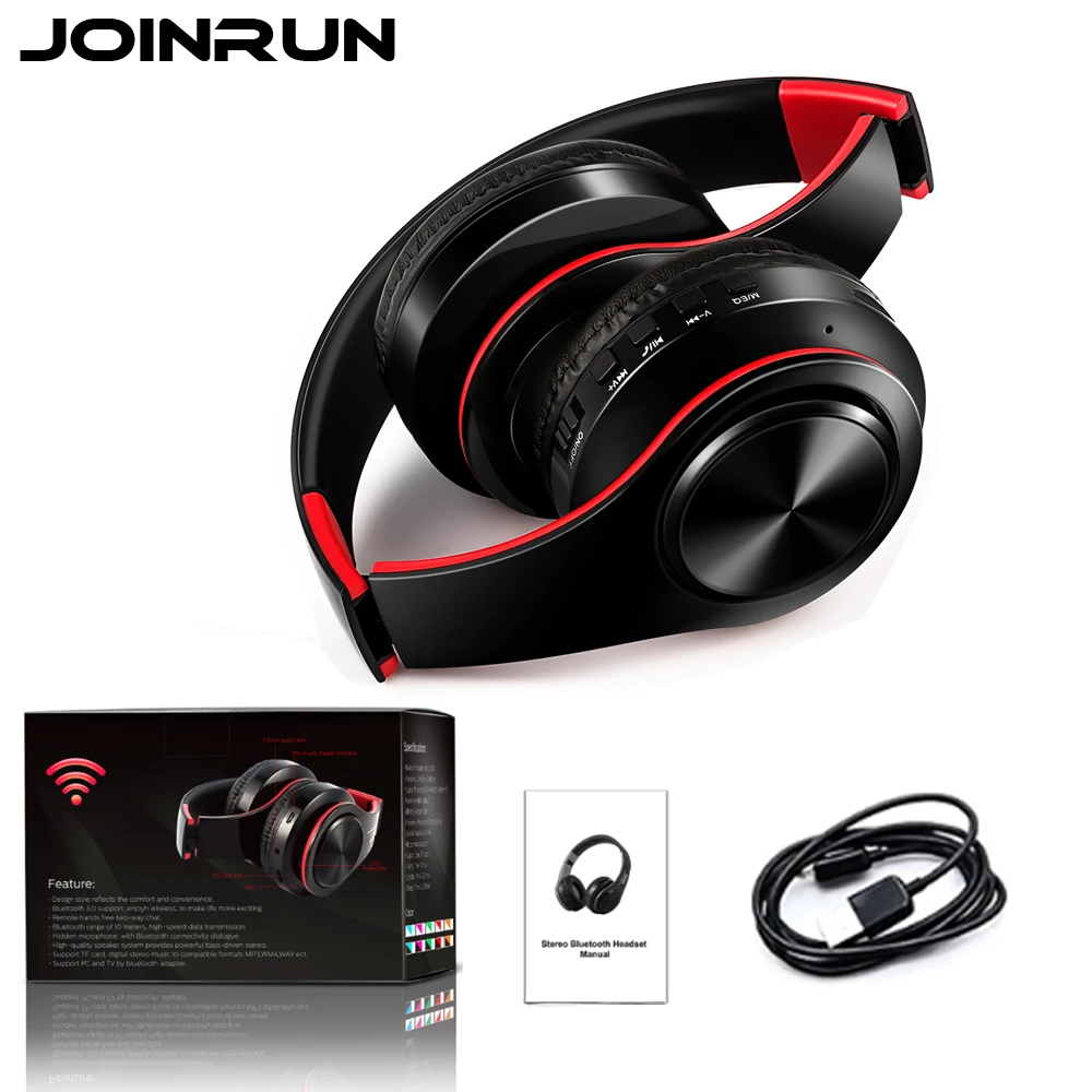 Беспроводные Bluetooth наушники Joinrun стереонаушники с микрофоном TF карта мобильный