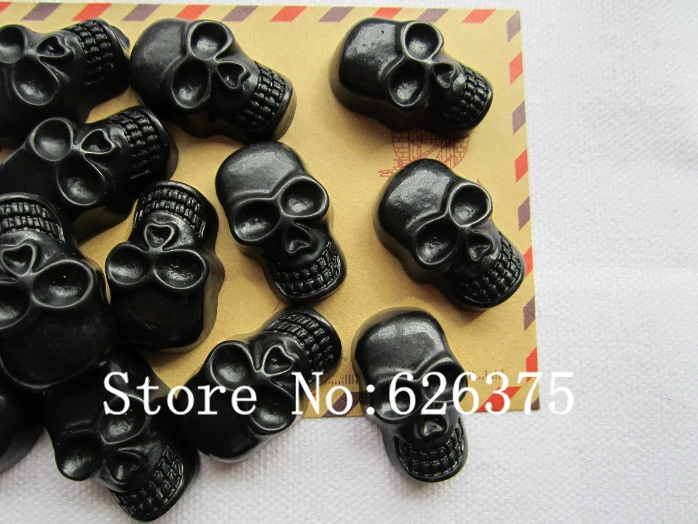 Рена! Полимерный милый черный череп для волос с бантом центр скрапбукинга