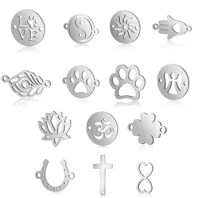 10 шт./лот 316L нержавеющая сталь коннектор ручной работы шармы мульти дизайнер