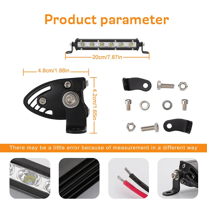 8inch LED Work Light Bar Waterproof Anti-dust Lamp for Off Road F-Best | Автомобили и мотоциклы