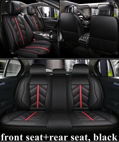 black standard Автомобильные чехлы на сиденья для Audi q2 a6 c5 q7 a4 a6 c6 a3 8v q5 a2 a1 a4 b8 a4 b6 c5 a3 8p a3 a4 b7 q5 a6 c7 a1 a7 a8 q3 a4L a6L a8L q5L - Название цвета: black standard