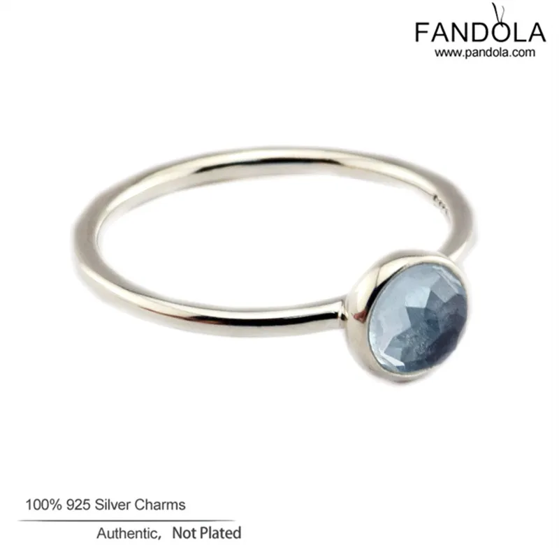 Женское кольцо из серебра 100% пробы с голубыми кристаллами|ring for|rings for womenrings weddings |