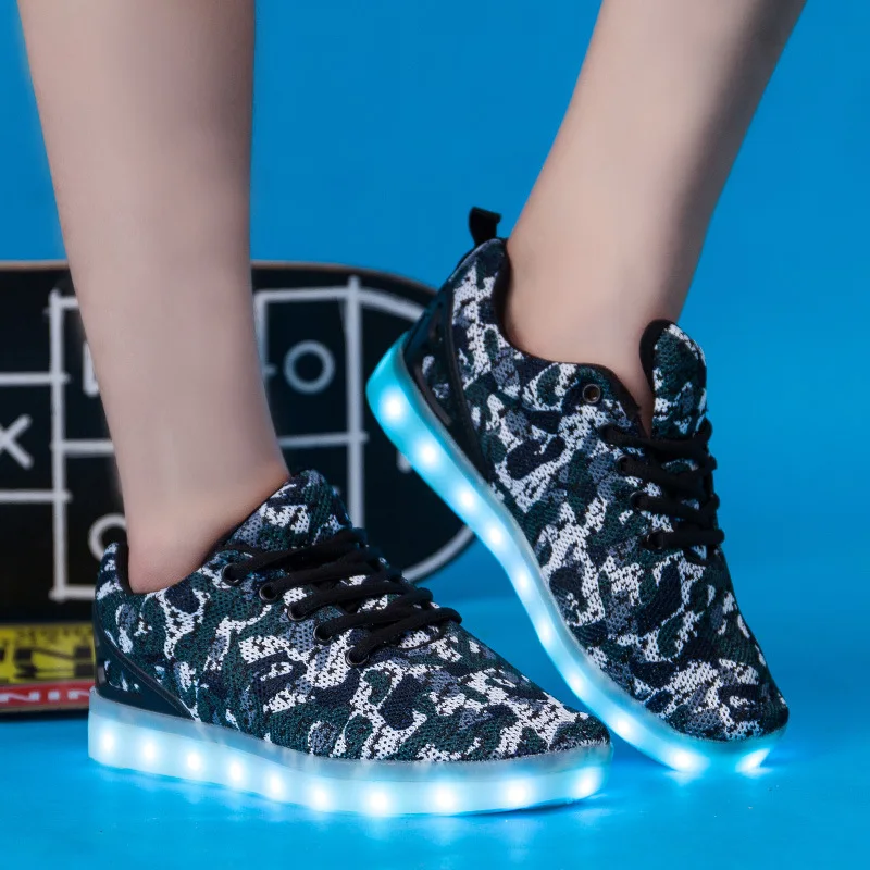 Summer Explosion Models Colorful Luminous Fluorescent LED Lamps Shoes Usb Coconut BanXie Emitting Casual Sports Children | Детская