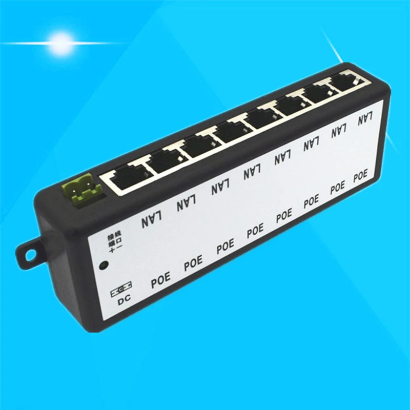 8 портов POE сплиттер инжектор для CCTV сетей камеры питания по Ethernet JR предложения |