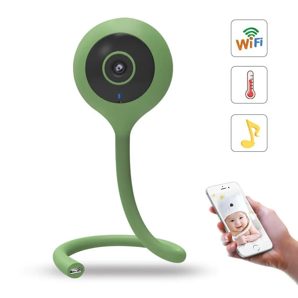 wdskivi Display Temperature And Humidity HD Mini IP Camera Wireless Wifi Security Surveillance CCTV Baby Monitor | Безопасность и