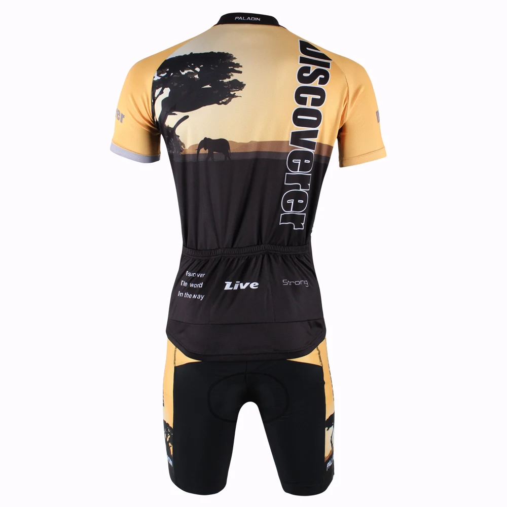 Мужская дышащая веломайка с коротким рукавом и принтом закат|bicycle shirt|cycling