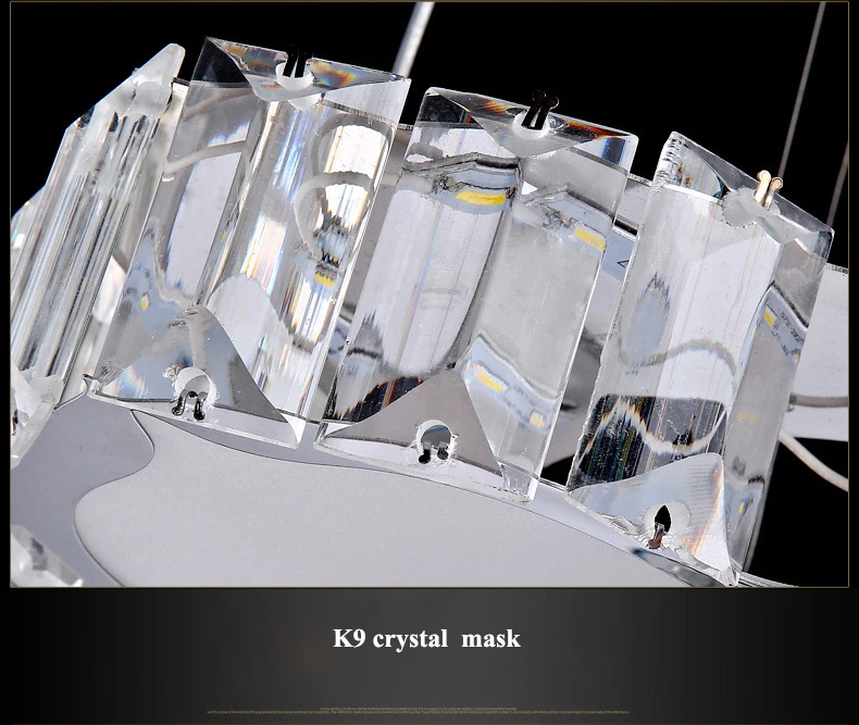 Современный блеск crystal led подвесной Люстры свет chrome Обеденная LED люстра Освещение Luminaria подвесные светильники