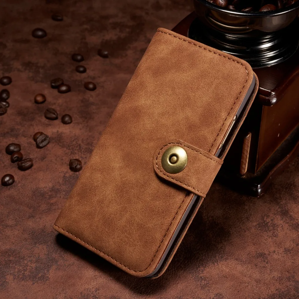 Магнитный съемный чехол для Apple iPhone Xs Max Xr X ретро 2 в 1 винтажный флип-чехол из