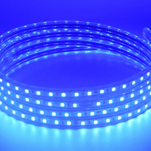 blue Светодиодный светильник SMD 5050 гибкая светодиодная лента 60 светодиодов/м наружный декоративный светильник с европейской вилкой 1-25 м светильник s 220 В IP65 водонепроницаемый - Испускаемый цвет: blue