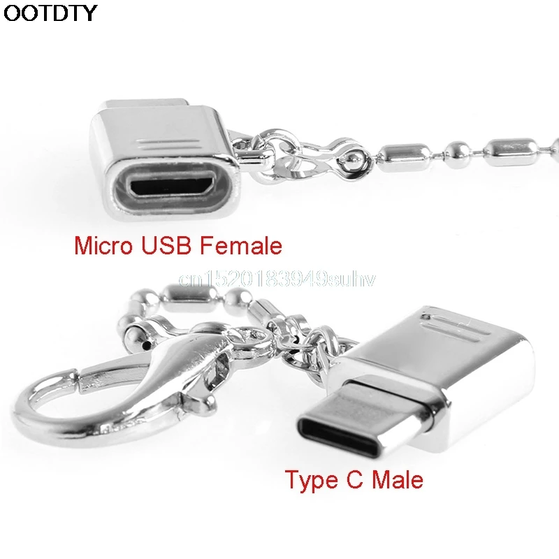 Из Металла Тип C USB-C 3,1 мужчина к Micro USB 2,0 Женский конвертер разъем адаптера