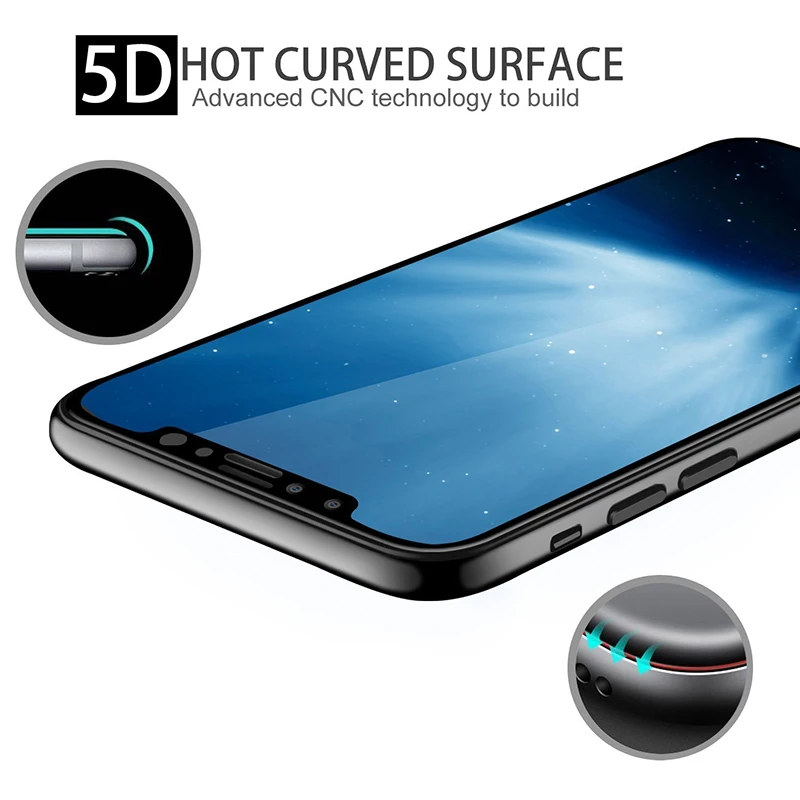 3D 4D Advanced 5D полное покрытие Экран протектор Защитная Стекло для iPhone 7 8 плюс 9 H взрыв защитная пленка чехол для iPhon X