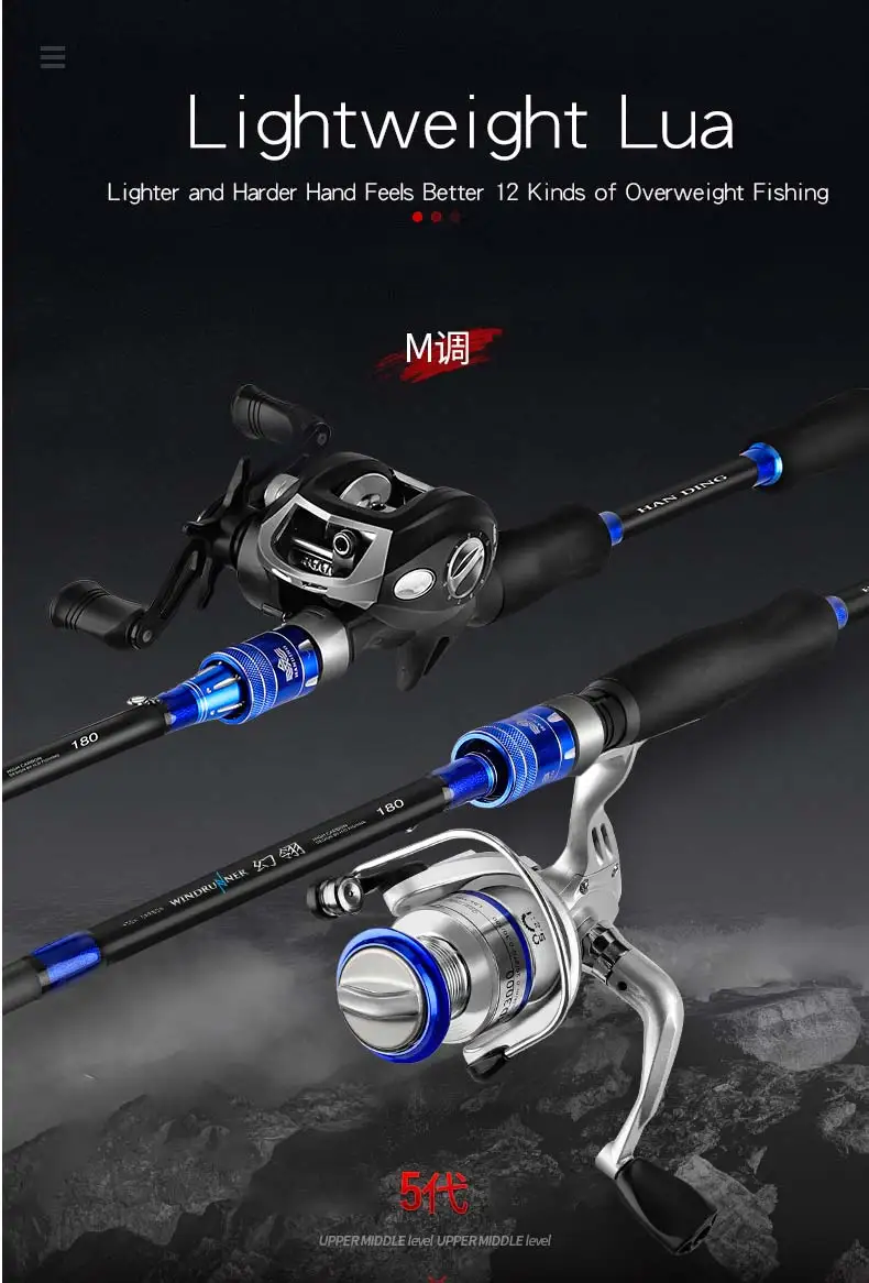 Handinglu Sub-rod Set Drop Wheel полный комплект рыболовных удочек, литых далеко в море-rod Ma Kou Sub-rod, спиннинговое колесо