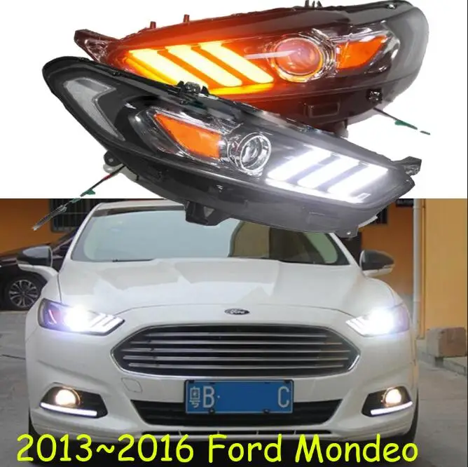 Бампер лампа для Mondeo 2013 год головной светильник fusion головной светильник DRL hi lo объектив Bi-Xenon HID fusion - Цвет: 2013 to 2016year