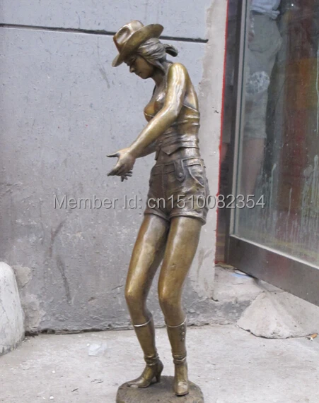 30 &quotЗападная ХУДОЖЕСТВЕННАЯ бронзовая скульптура сексуальная красавица
