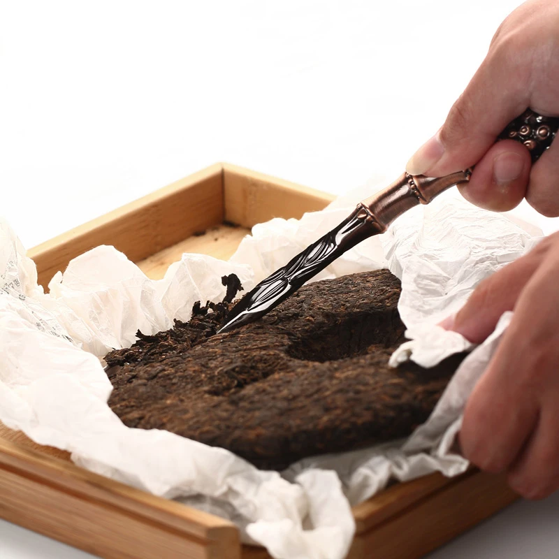 

Individuality Copper Puer Tea Knife for Chinese Kung Fu Tea Set Accessories Vintage Art Handle Needles Cut Black Tea Tools Gifts