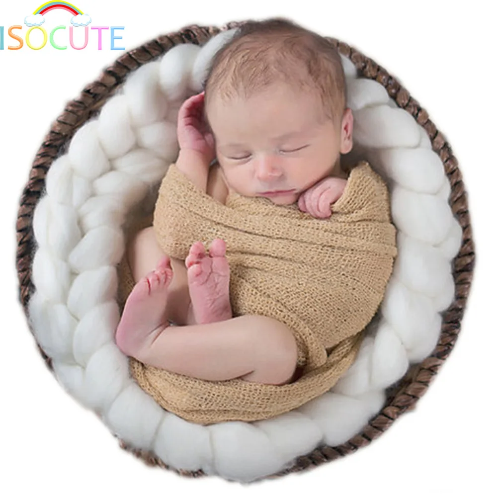 Isocute 5 шт./лот веревка шерсть новорожденных Подставки для фотографий крючком
