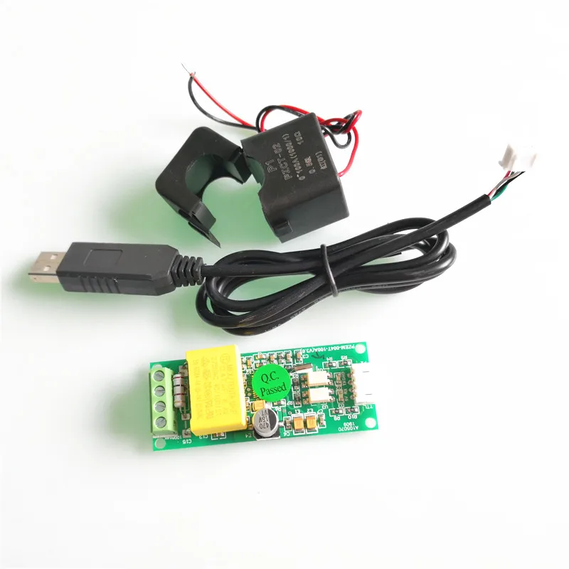 Новая версия PZEM-004T ttl порт RS485 Modbus вольтметр Электрический счетчик кВт-ч Вольт Ампер Мощность энергии PF с разделением CT и USB