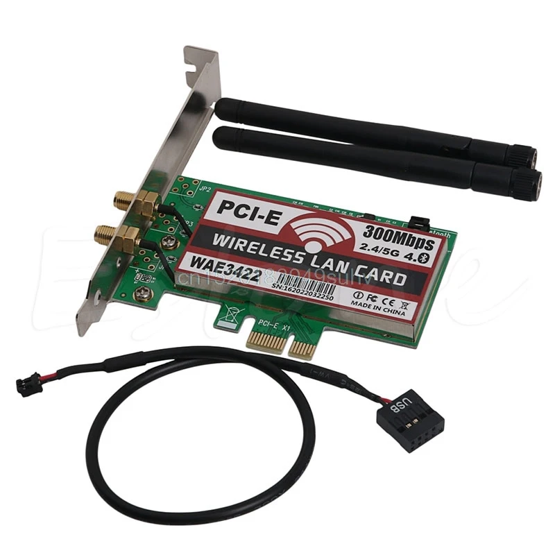 Высокое качество двухдиапазонный Bluetooth 4 0 PCI e 300 Мбит/с экспресс карта сетевой Wlan