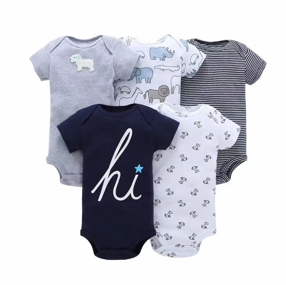 Боди для маленьких мальчиков и девочек Carter Bebes комплект с шортами летний из 5