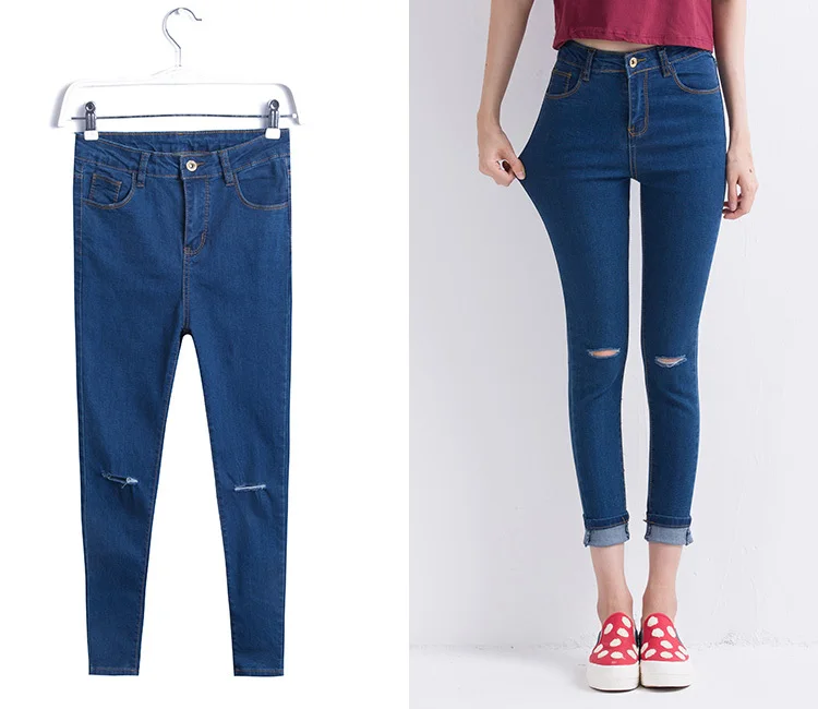 Женские рваные джинсы 2020 женские обтягивающие с дырками модные повседневные