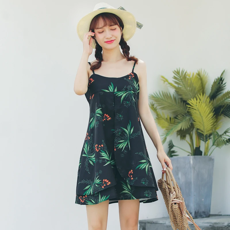 Женское пляжное платье длинное повседневное с цветочным принтом | Женская одежда